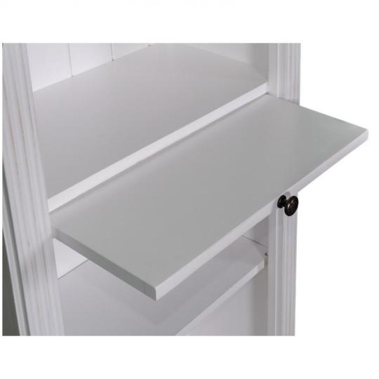 provanszi stilusu feher magas tomorfa konyvesszekreny keskeny mediterran country kek feher nappali konyvtar haloszoba konyha etkezo szekreny talalo butor butorok.jpg